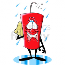 cartoon dynamite character happy for the rain clipart. Royalty-free clipart  # 409300
