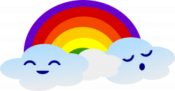 OnlineLabels Clip Art - Kawaii Rainbow