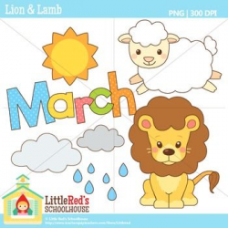 March Clipart - Lion and Lamb | Teaching Things :)) | Lion ...