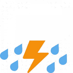 Thunderstorm Severe Warning Emoji Rain Nature Sky ...