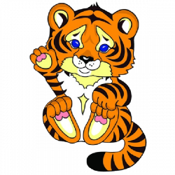 Sad clipart baby tiger - Pencil and in color sad clipart baby tiger