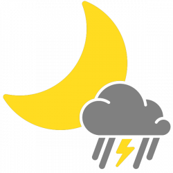 simple weather icons mixed rain and thunderstorms night | SVG(VECTOR ...