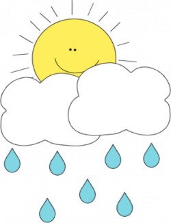 Sun Behind Rain Cloud | Clip Art-Weather | Clip art, Rain ...