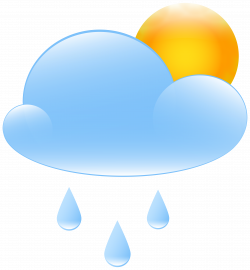 Partly Cloudy with Sun and Rain Weather Icon PNG Clip Art - Best WEB ...