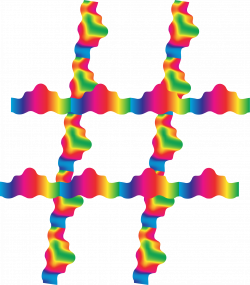 Clipart - Rainbow Guilloche Hashtag 2 No Background