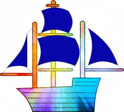Rainbow Sailing Ship | Free Images at Clker.com - vector clip art ...