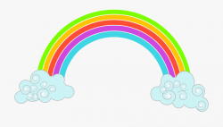 Rainbow Clouds Clipart - Rainbow Cartoon Transparent ...