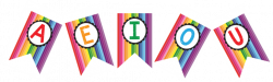 Happy Rainbow Banner Letters | Schoolgirl Style