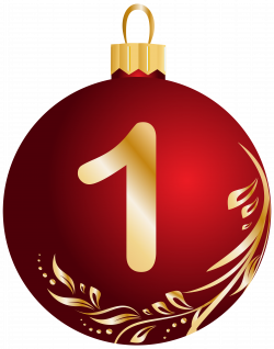 Christmas Ball Number One Transparent PNG Clip Art Image | Gallery ...