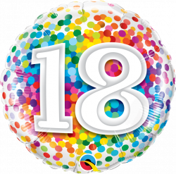 18th Birthday Rainbow Confetti - Balloonatic
