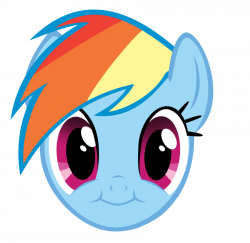 Rainbow Dash Cute Face Vector by Esipode | Cookie Biz | Pinterest ...