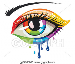 Drawing - Rainbow colors eye. Clipart Drawing gg77385000 ...