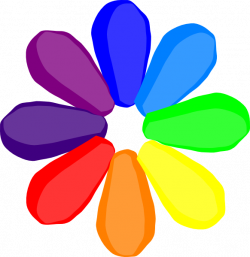 Bright Rainbow Flower Clip Art at Clker.com - vector clip art online ...