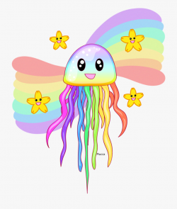 Jellyfish Clipart Rainbow - Rainbow Jellyfish Clipart ...