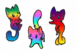 Rainbow kitten adoptables-C.L.O.S.E.D. by Frozen-x-Rain on DeviantArt