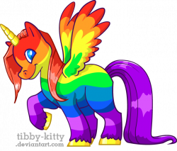 Rainbow Uni by Tibby-Kitty | Art: Neopets | Pinterest | Uni and Rainbows