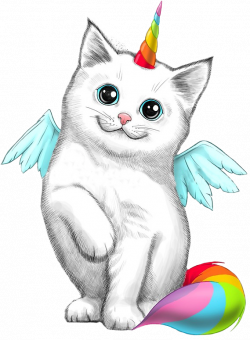 rainbow kitten unicorn cat kitty unicat unikitty unikit...