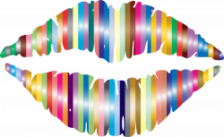 Clipart - Technicolor Lips 2