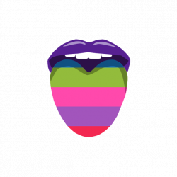 Rainbow Lips Sticker by Kim Campbell for iOS & Android | GIPHY