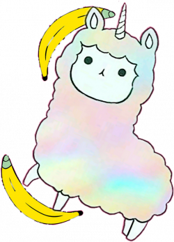 llama llamacorn cute fluffy adorable rainbow soft banna...