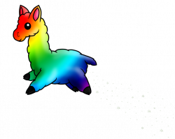 rainbow llama by terrabird7 on DeviantArt