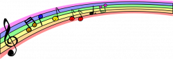 Public Domain Clip Art Image | Rainbow with music | ID ...
