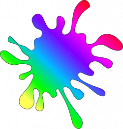 Rainbow Paint Splatter Clip Art free image
