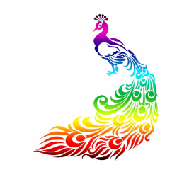 Peacock Rainbow Colors Clipart Free Stock Photo - Public ...