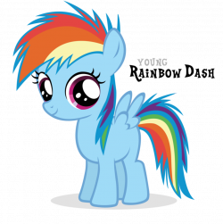 Image - Rainbow Dash Filly by Blackm3sh.png | My Little Pony Fan ...