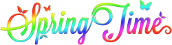 Spring Time Rainbow Text PNG Clip Art Image | Gallery Yopriceville ...