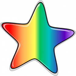 Rainbow Star Edited Clip Art at Clker.com - vector clip art online ...