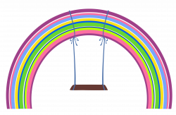 Rainbow with Swing PNG Clipart | Gallery Yopriceville - High ...