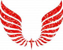 Clipart - Ruby Abstract Wings