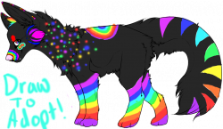 28+ Collection of Rainbow Wolf Drawing | High quality, free cliparts ...