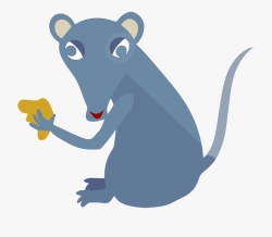 Rat Clipart - Image - Mouse Animal Eating Cheese #66539 ...