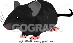 Vector Clipart - A big black rat. Vector Illustration ...