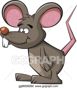 Vector Art - Cute mouse. funny rat illustration. Clipart ...