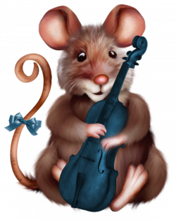 Mouse with Violin Clipart Cartoon | Gallery Yopriceville - High ...