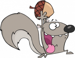Crazy Squirrl - Gray Squirrel Cartoon Squirrel Clipart ...