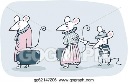 Vector Stock - Mice family. Clipart Illustration gg62147206 ...