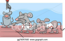 Vector Clipart - Rat race cartoon illustration. Vector ...