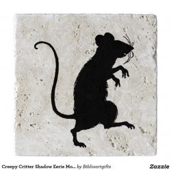 Creepy Critter Shadow Eerie Mouse Rat Silhouette Trivet ...