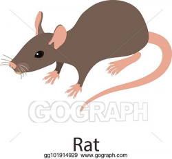 Vector Clipart - Rat icon, isometric style. Vector ...