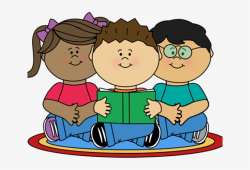Image Of School Children Reading Clipart - Reading Class ...