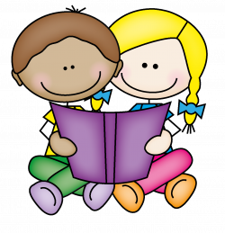 Kids Reading Together Clipart | Letters Format