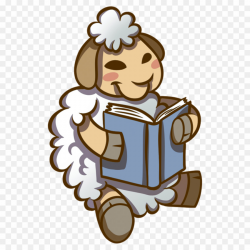 Sheep Reading A Book PNG Book Reading Clipart download ...