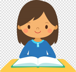 Girl reading book illustration, Student Girl School , Girl ...