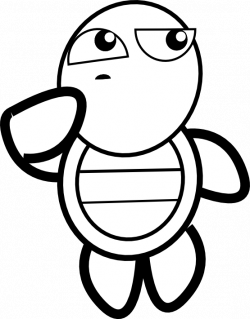 clipartist.net » Clip Art » turtle thinking black white line tweet ...