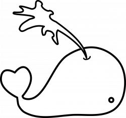 Clipart - Whale love