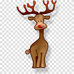 Rudolph Santa Claus Reindeer Christmas Icon, Brown deer ...